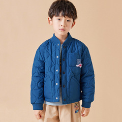 儿童冬季夹克男孩厚棉服宝宝韩系轻薄运动棉衣棒球服棉袄外套