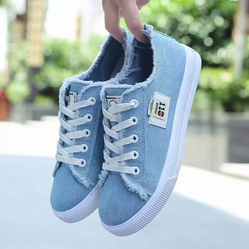 Canvas shoes for women, classic Korean-style, versatile women's shoes, comfortable casual, solid color, student flat sneakers.