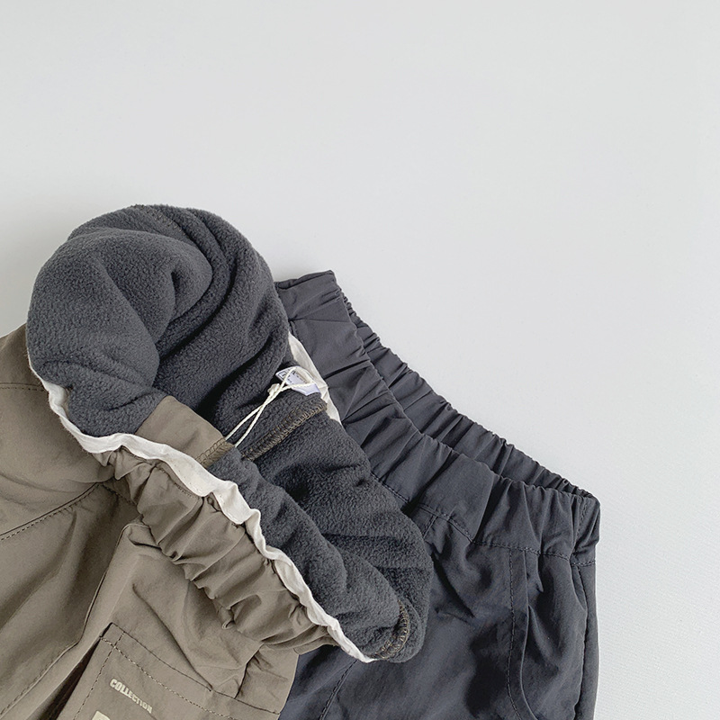 Pantalones Cargo Térmicos con Forro para Niños Nailon Grueso para Otoño e Invierno image 5