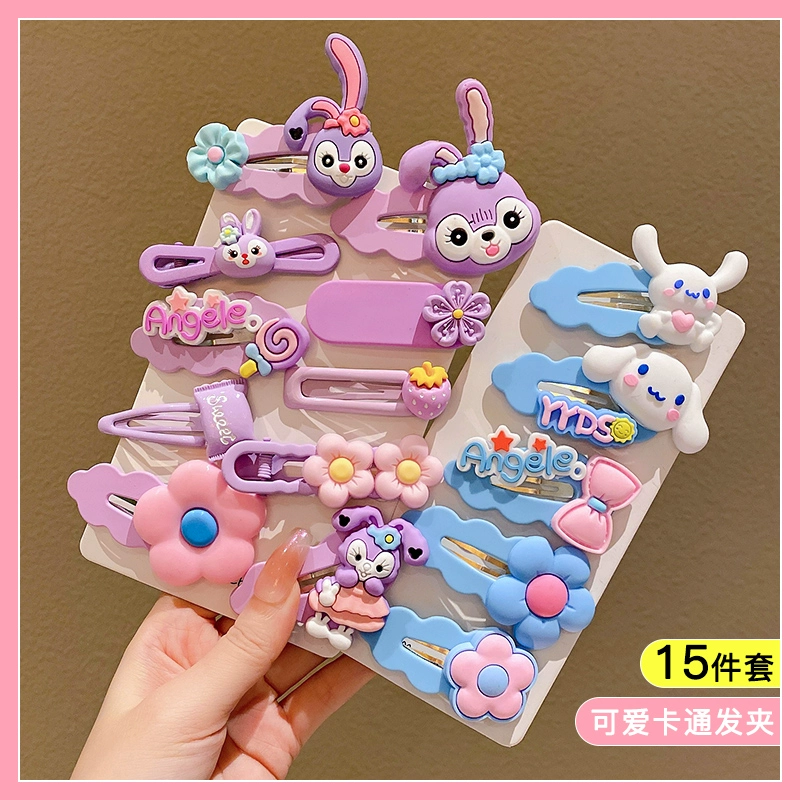 Д Cartoon hairgrip, милая детская заколка для волос, шпильки, клубничка, цветочная