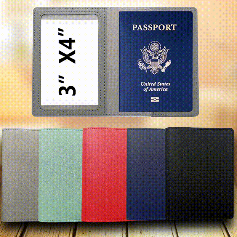 现货多色加厚亚马逊pu皮革卡片护照本保护套双用护照套护照夹