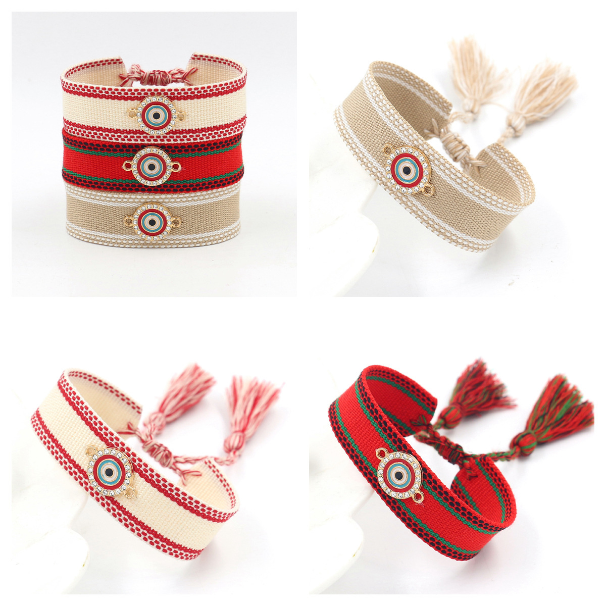 Lucky Evil Eye Red String Bracelet Protection Jewellery Handmade_voghion.com