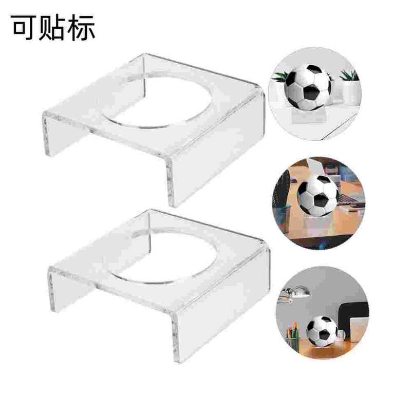 2PCs acrylic football display stand football basketball volleyball display stand bracket football bracket transparent base 2PCs acrylic football display stand football basketball volleyball display stand bracket football bracket transparent base