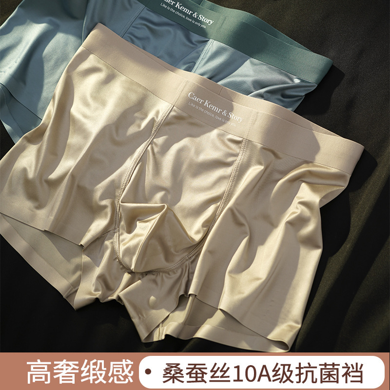 [CaevKemr] cool ice silk summer thin men's underwear gift 2025 new plus size boxer underwear men