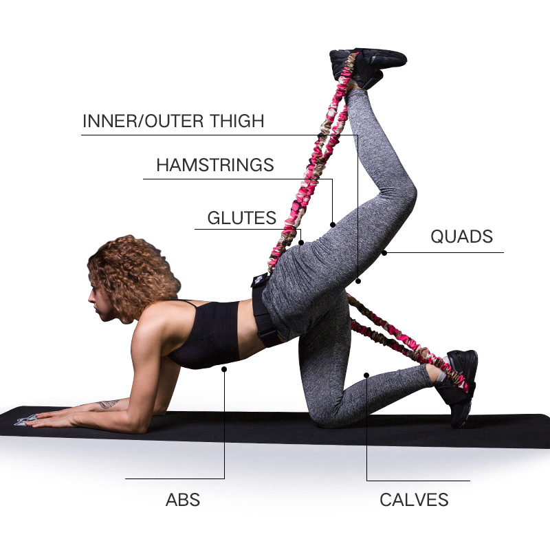 INNSTAR翘臀阻力绳弹力绳弹力带翘臀训练器健身美腿拉力器瑜伽带