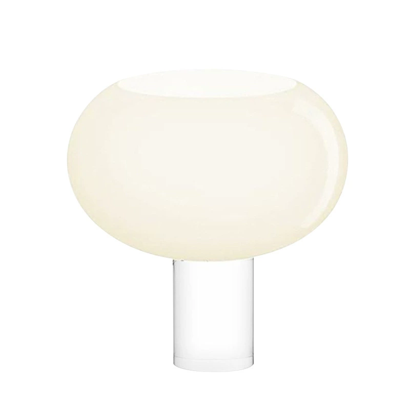 Glass table lamp — Scandinavian modern bedside lamp, warm light, button switch, multiple sizes
