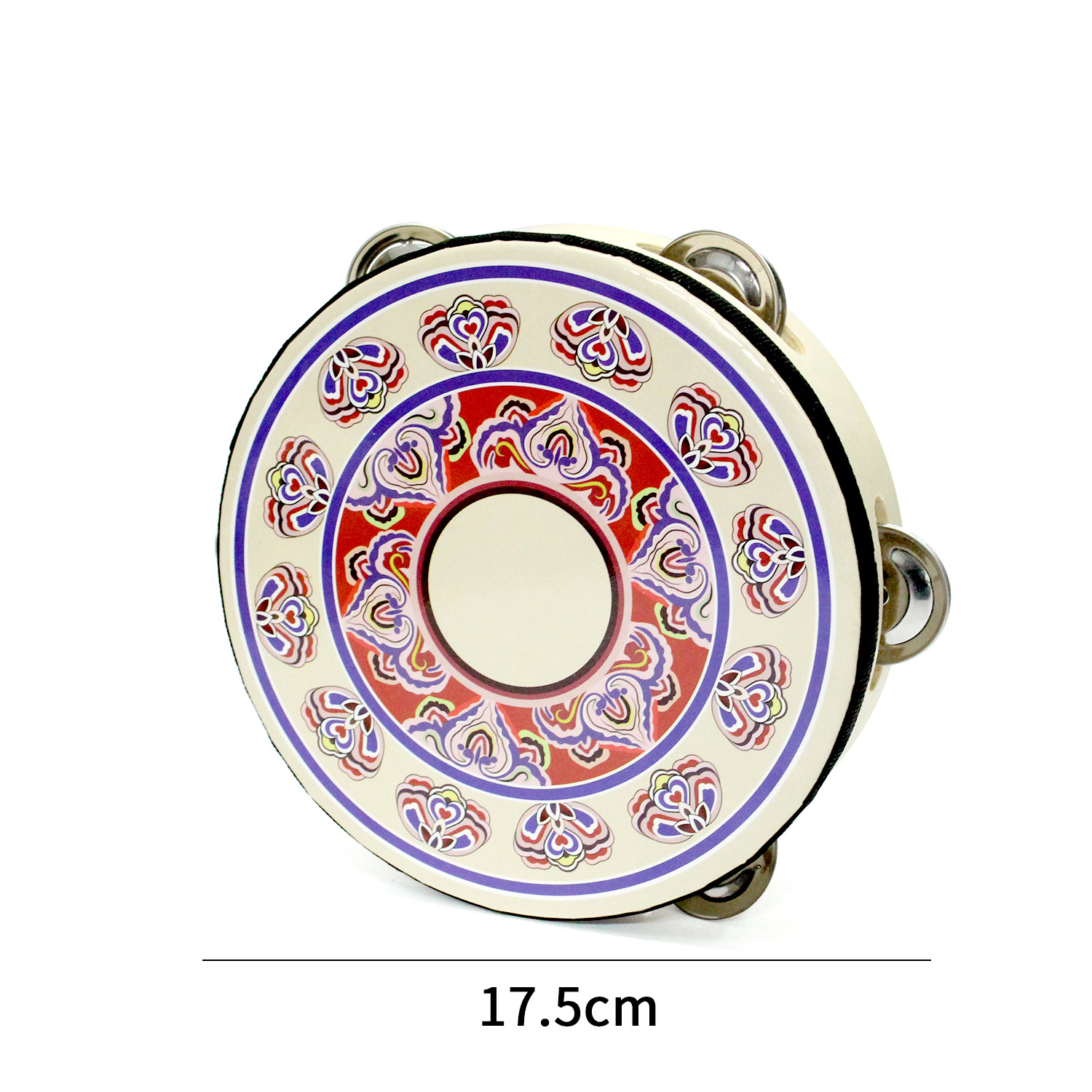 Recomendación de educación temprana Danza Espectáculo de madera Pandereta Tambor Dunhuang Instrumento de percusión Orff Tambor de mano para niños Pandereta de mano