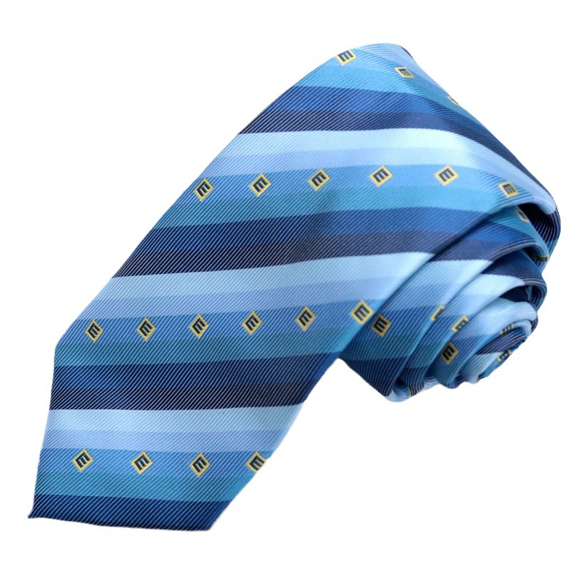 Senior business hand-made blue striped Shaoxing Shengzhou men's tie men's suit formal college style foreign trade wholesale_voghion.com
