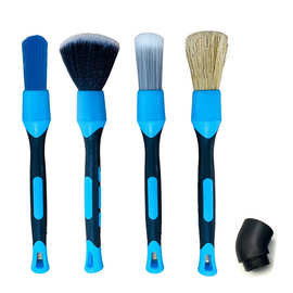 跨境 新款洗车刷轮胎清洁缝隙3,4件套刷子 风口超软毛内饰细节刷