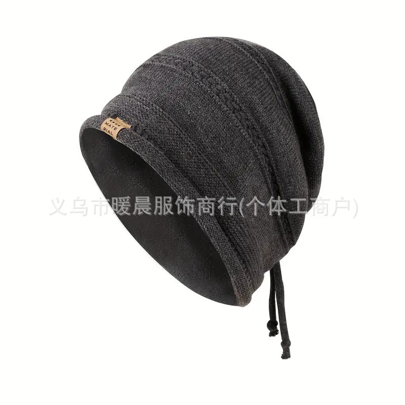 秋冬季针织毛线帽跨境宽松月子帽子女士时尚百搭堆堆帽显脸小|undefined