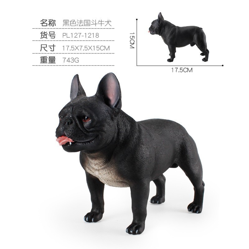 Exportación transfronteriza de simulación de perros de mascota modelo de perro de madera sólida grande Dobin Dorado Mesa Juguetes de decoración estática