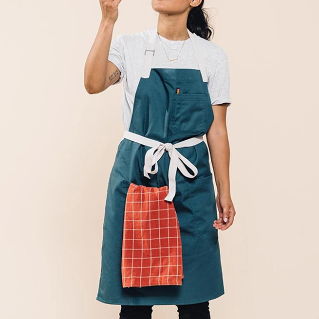 Amazon delantal de lona de moda japonesa logotipo personalizado arte cocina pintura de restauración hombre y mujer delantal de ropa de trabajo