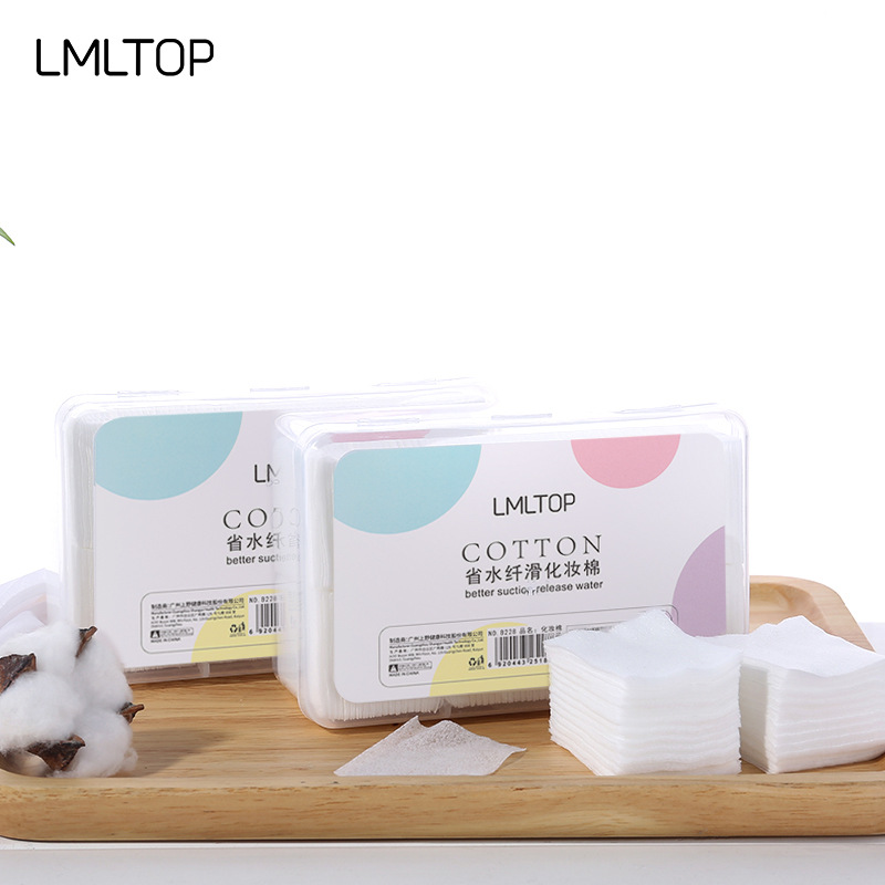 Ramila 1000 piezas en caja delgada de algodón cosmético spunlace no tejido de compresión húmeda hoja de algodón cosmético B228 Factory Express