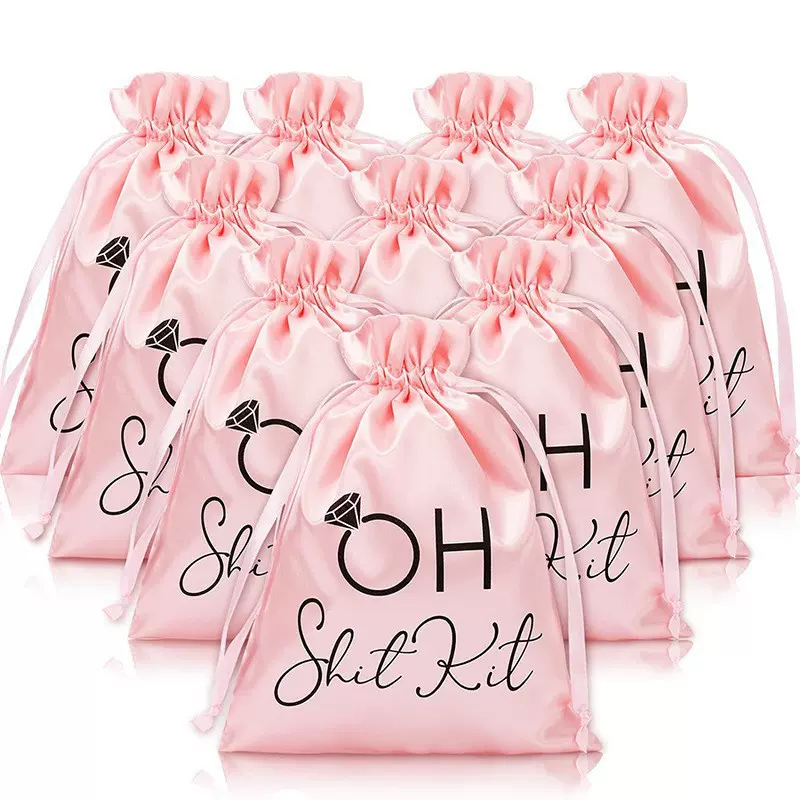 跨境色丁束口袋多色印刷色丁布袋拉绳收纳袋珠宝饰品袋礼品包装袋