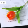 PU round head tulip egg tulip simulation flower single -slim tulip fake flower room home dining table flower