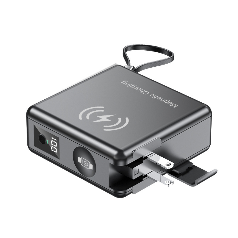 国境を越えた PSE 認証 15000mah 台湾米国標準 110V パワーバンク急速充電 6 イン 1 磁気モバイル電源|undefined