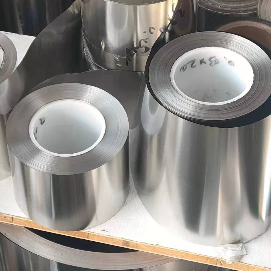 无锡宝珈供应304超薄不锈钢钢带 手撕钢箔0.02x100mm宽度可分条