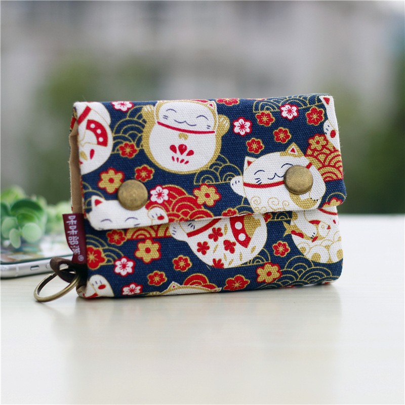 Wholesale Wallets, New Korean Style Canvas Coin Purses for Men and Women, Card Holders, Printed Cloth Bags, Foreign Trade Supply, Dropshipping