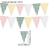 Pennant 12PCS-pink green plaid