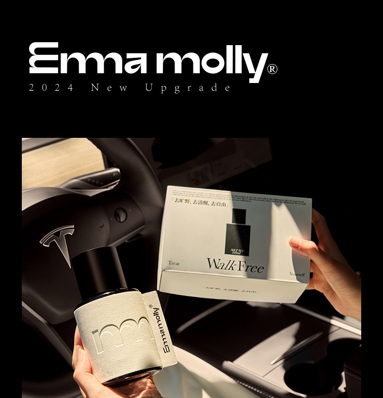 Emma Molly Smart Car Aromatherapy Machine Car Perfume Car Interior Purification and Odor Removal Portable Long-Lasting Fragrance Wholesale