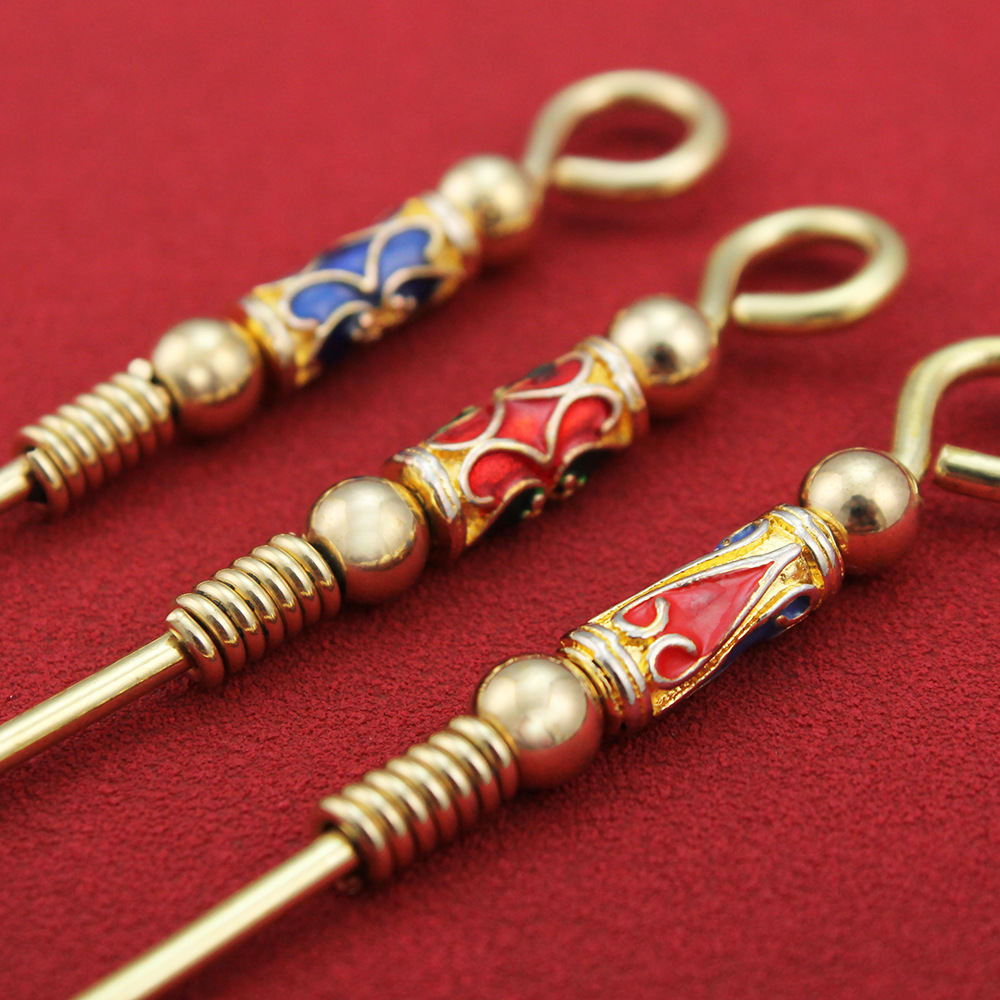 Cuchara de oreja de latón hecha a mano de cobre puro oreja recoger la antigua herramienta de limpieza del oído limpiador del oído dos yuanes tienda de supermercado puesto de suministro al por mayor