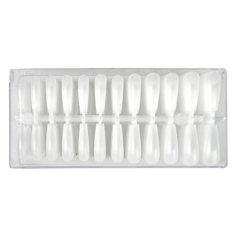 Japanese-style Crescent shallow C- Radian half-stick nail piece new ultra-thin fold seamless transparent natural extension nail salon special