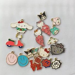 Factory direct sales Diy jewelry Christmas kulomi melody jade dog alloy accessories bracelet keychain