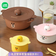 LINE FRIENDSシリカゲル保存蓋家庭用碗蓋密封錠新鮮食品級通用防塵蓋卸売り