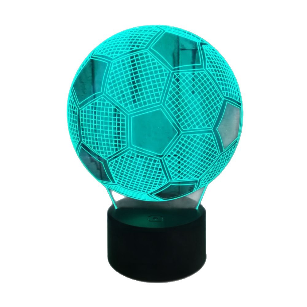 Lámpara de Escritorio LED 3D con Logotipos de los Cinco Grandes Equipos de Fútbol Transfronterizos, Real Madrid y Manchester United, Personalizable, Regalo Creativo, Luz Nocturna