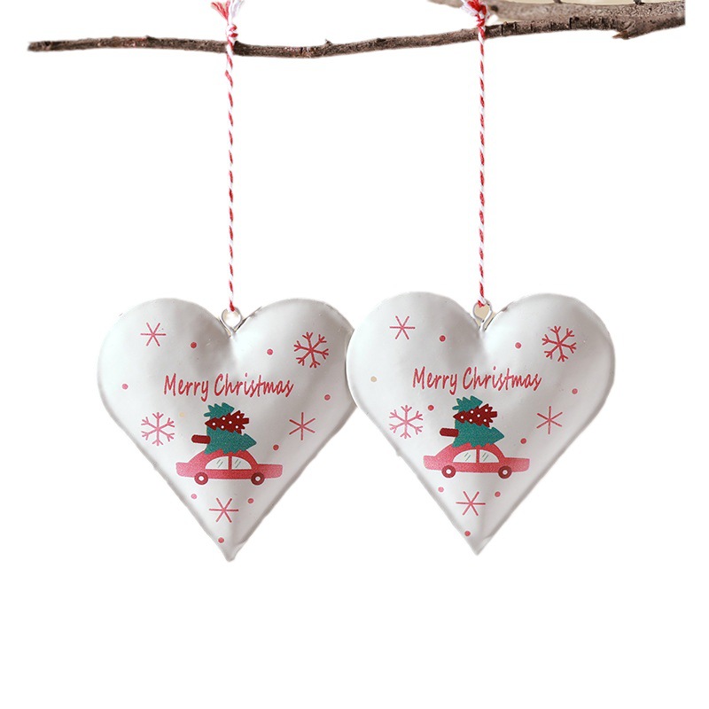 Nuevos productos transfronterizos en estilo nórdico retro chapa pequeña decoración creativa de Navidad árbol de Navidad colgante colgante colgante