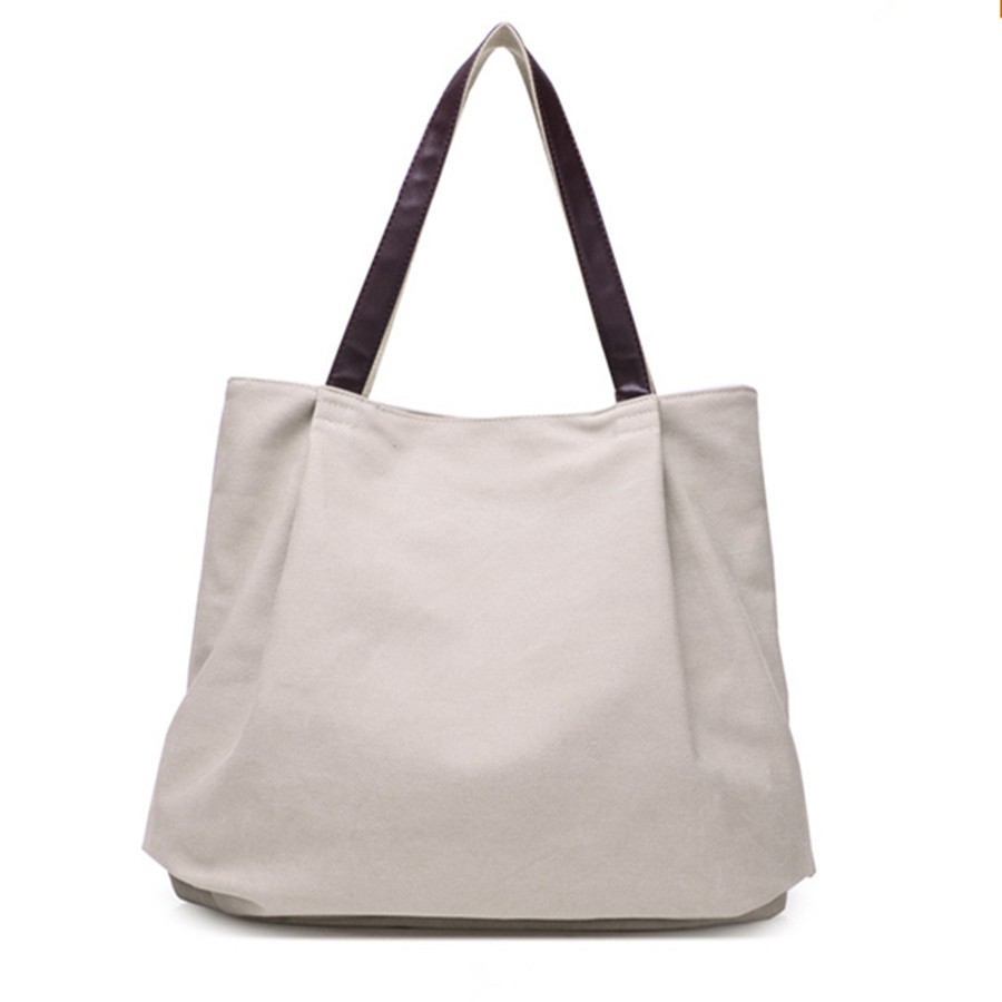 百搭棉帆布女包新款韩版时尚单肩包女手提帆布包批发耐磨环保出口
