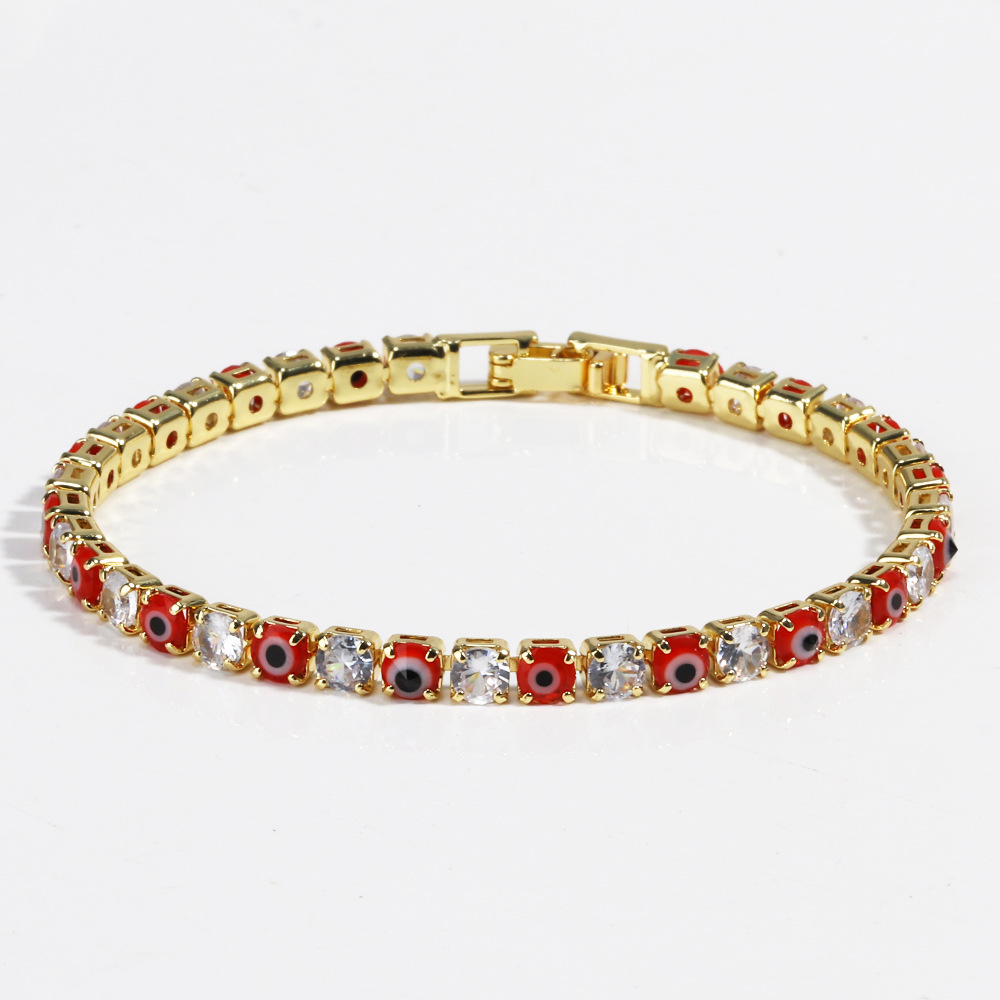 10g Weight Bracelets Classification Copper Chain Material 1 Piece Quantity Holiday, Tea Party Occasion Copper Material Devil's Eye Pattern All Seasons Season Women's Gender Retro, Classic Style Style Wholesale Jewelry Retro Classic Style Devil's Eye Copper Bracelets 6