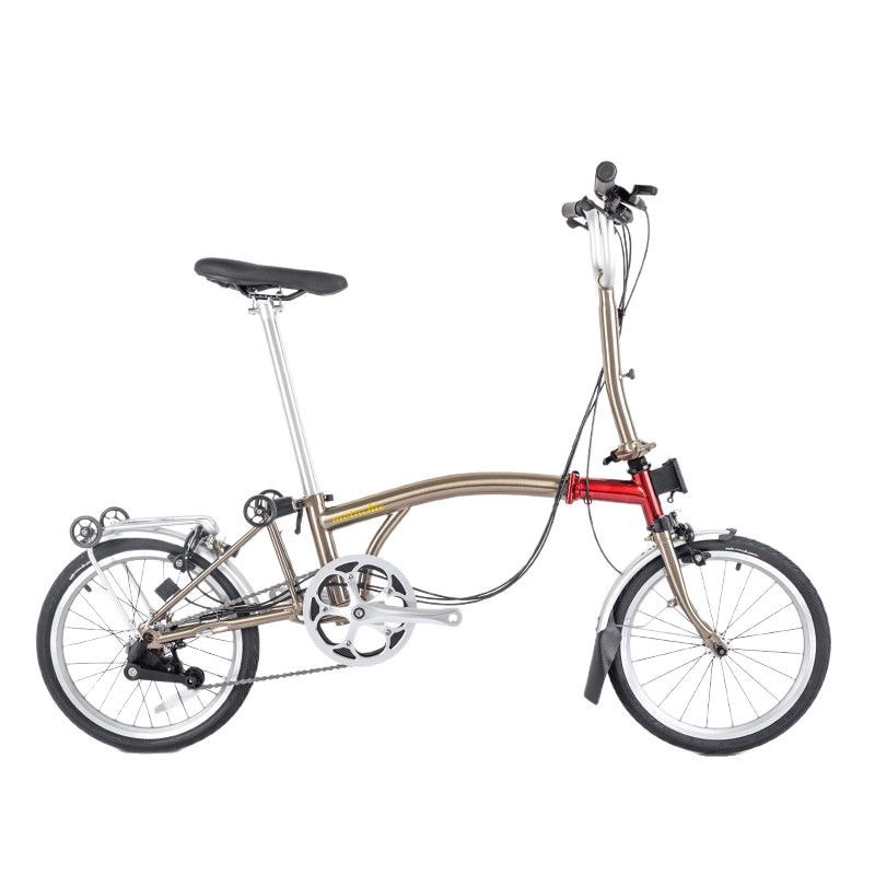 MOTACHIE bicicleta plegable de tres secciones plegable cinturón de acero de alto carbono remolcador estante dentro de tres exterior de dos bicicletas de velocidad variable