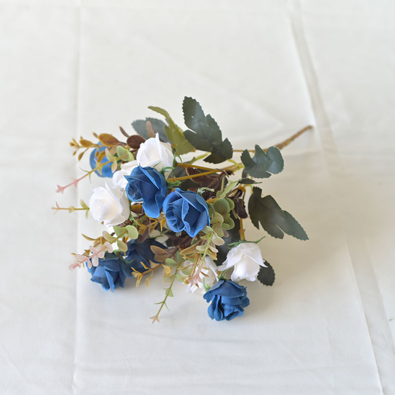 Al por mayor de alta calidad 12 rosas de diamante ramo adornos decoración de boda fotos props de fotografía simulación de rosas