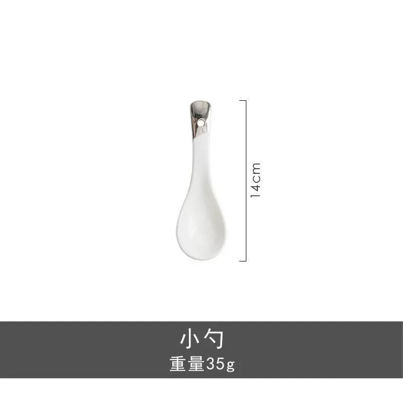 Ceramic Tableware Set, Light Luxury Style, Silver Hammered Hammer-Edge, Multi-piece Soup & Dinner Service