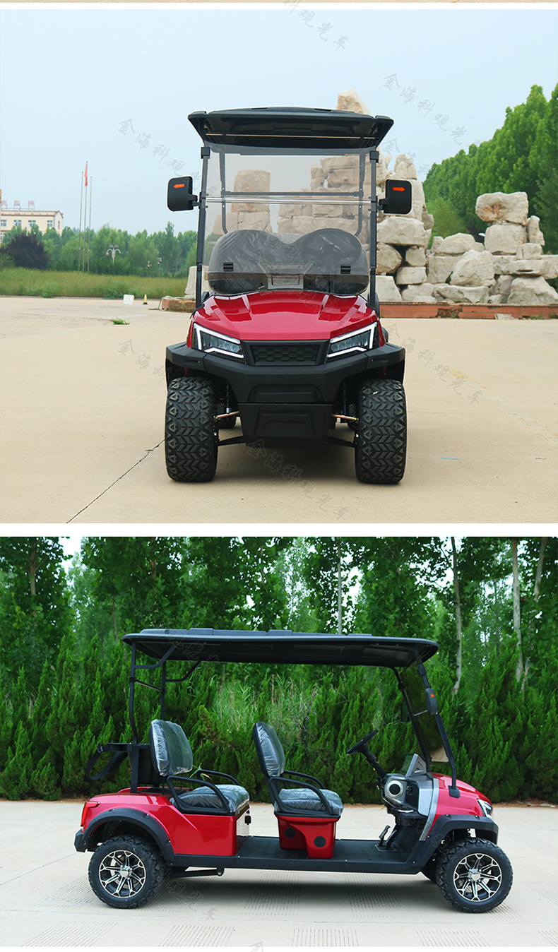 Jinhaike 4-Seat Electric Golf Cart Hotel Shuttle Bus Scenic Spot Sightseeing Club Golf Cart