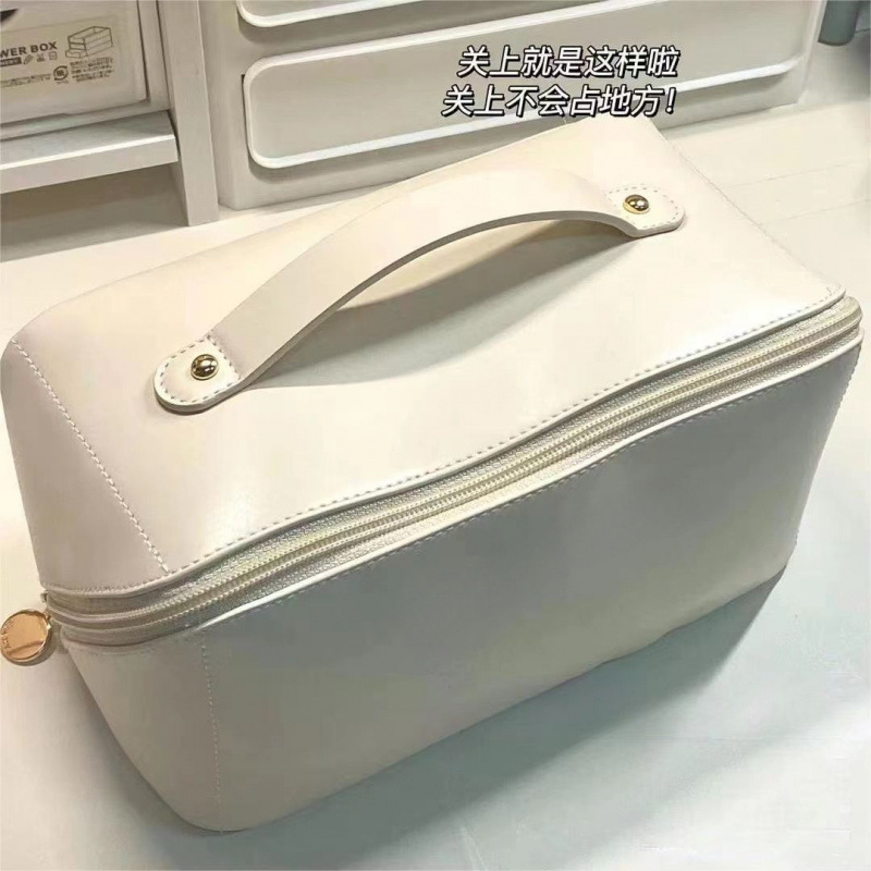 新品ポーチ大容量ポータブルデザインセンスメイク旅行洗面バッグインスタ収纳整理一体型バッグ|undefined