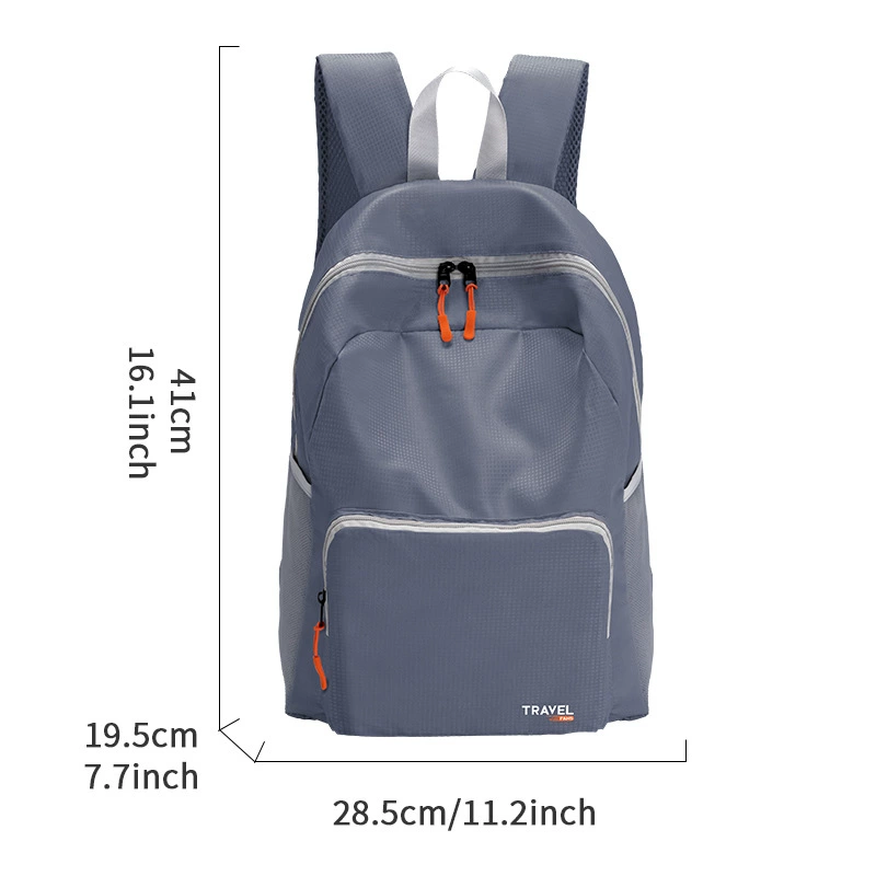 Folding backpack, sports capacious waterproof bag for traveling, wholesale