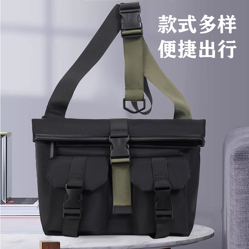 Cross-border High-end Crossbody Bag Men's Tooling Men's Lightweight Japanese Shoulder Bag Large Capacity Casual Trendy Brand Crossbody Bag