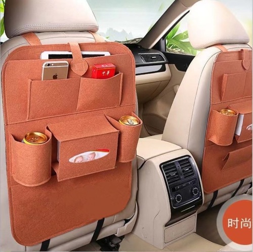 Car Felt Seat Back Bag Multifunctional Car Storage Bag Seat Back Organizer Storage Pouch Organizer Bag