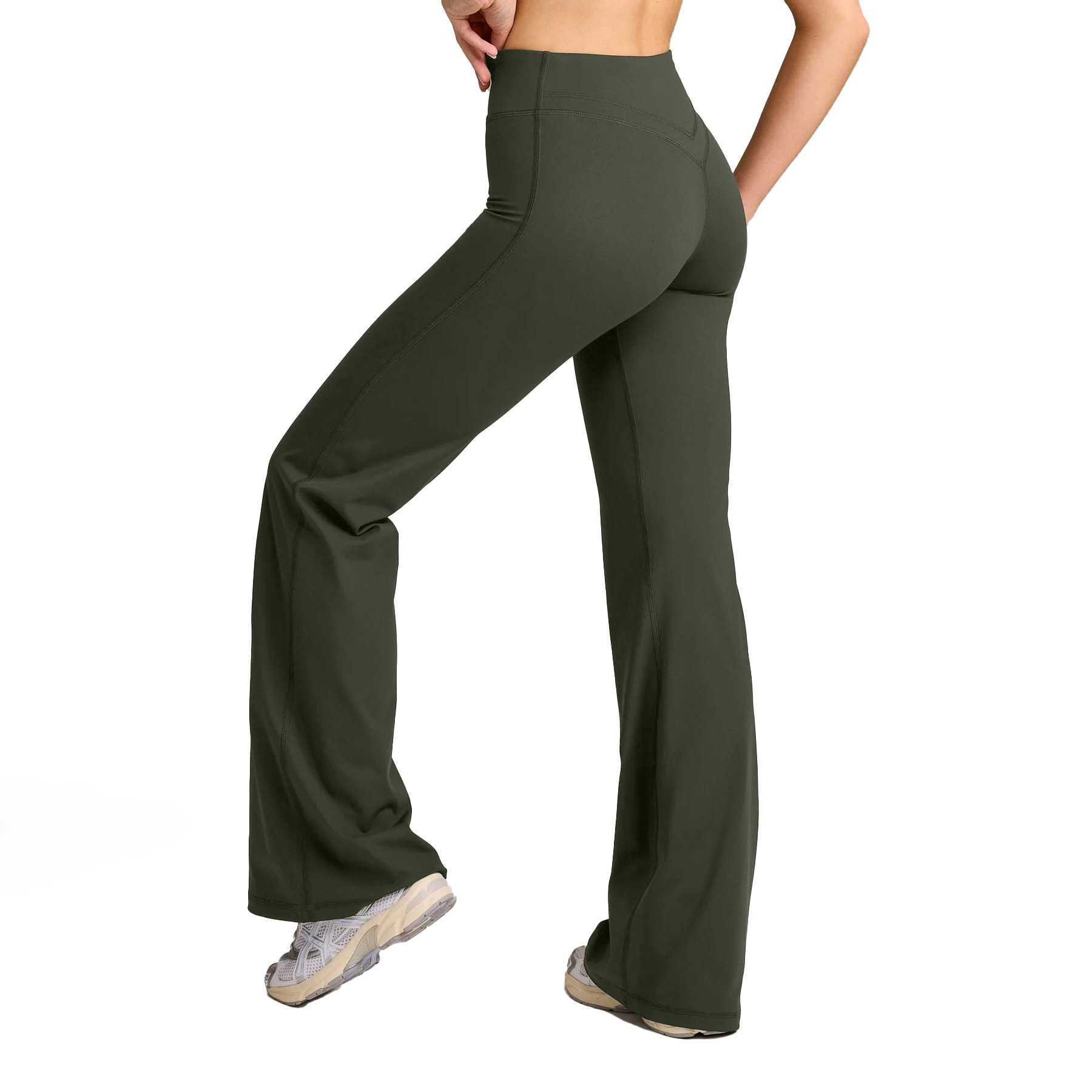 Cross-Border V-Waist Yoga Pants Sports Wide-Leg Pants European and American Hip-Lifting High-Waist Casual Flared Pants Sports Yoga Wear Long Pants