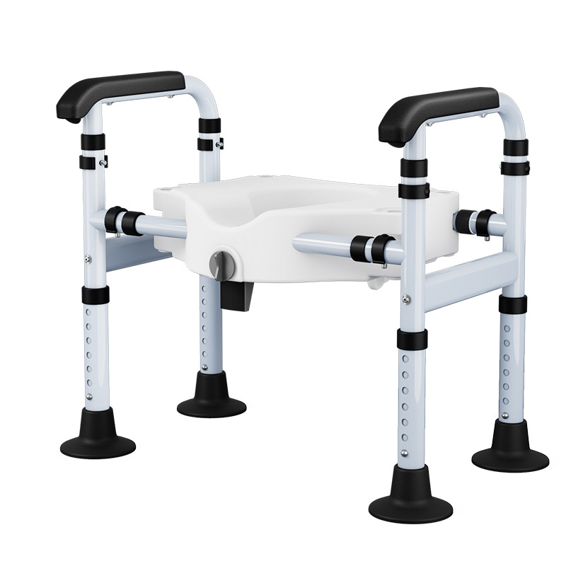 Almohador de inodoro para ancianos, cojín de elevación con reposabrazos, baño, paciente, asistencia postoperatoria, asiento de inodoro, taburete