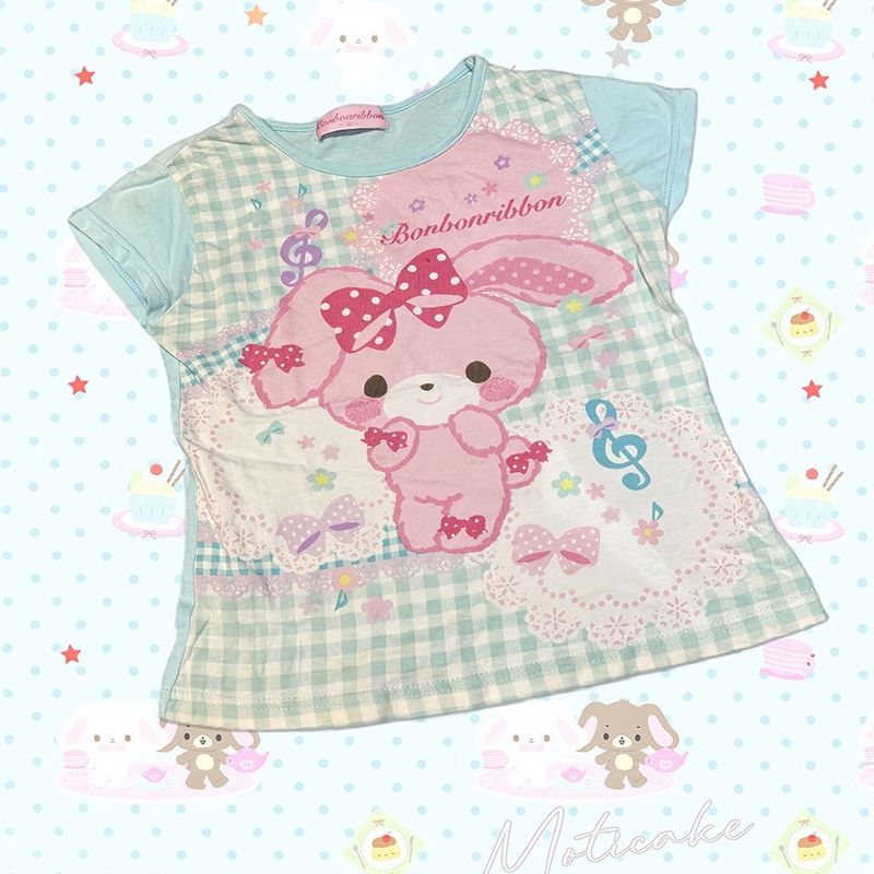 日本の子供の趣味の復刻mezzopianoの甘くてかわいい娘の服の漫画のプリントの柔らかい妹の古着のtシャツの半袖|undefined