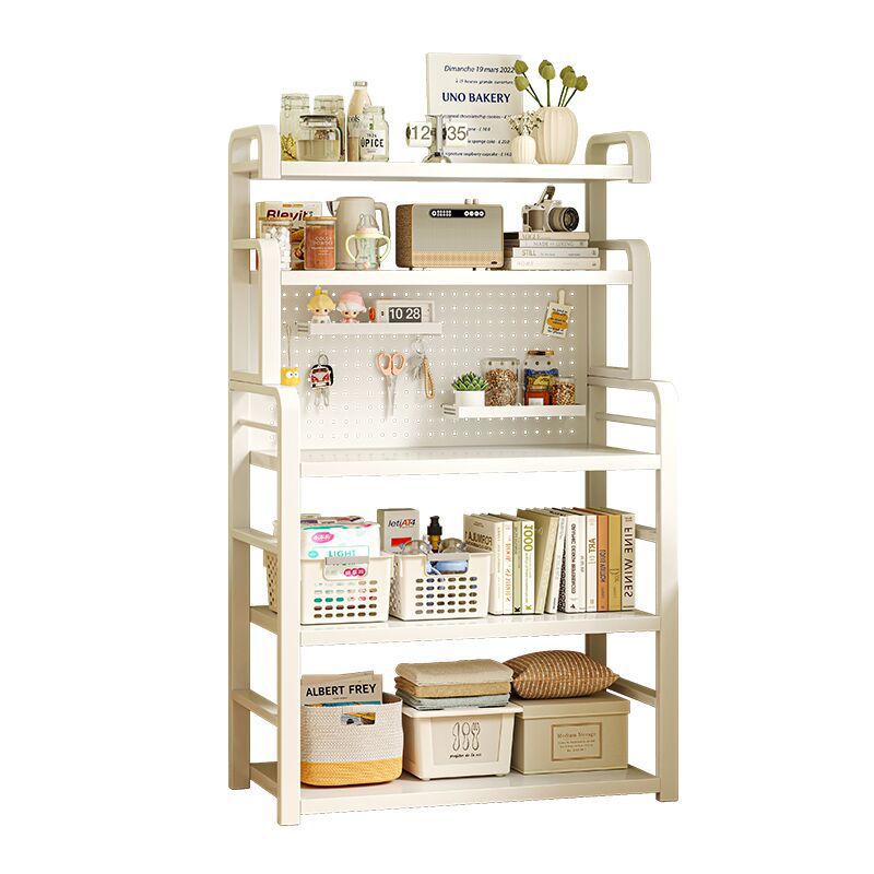 Estante de tablero de agujero junto al escritorio Estante de almacenamiento multicapa de piso a techo Estante multifuncional para sala de estar doméstica Estante de almacenamiento de artículos diversos