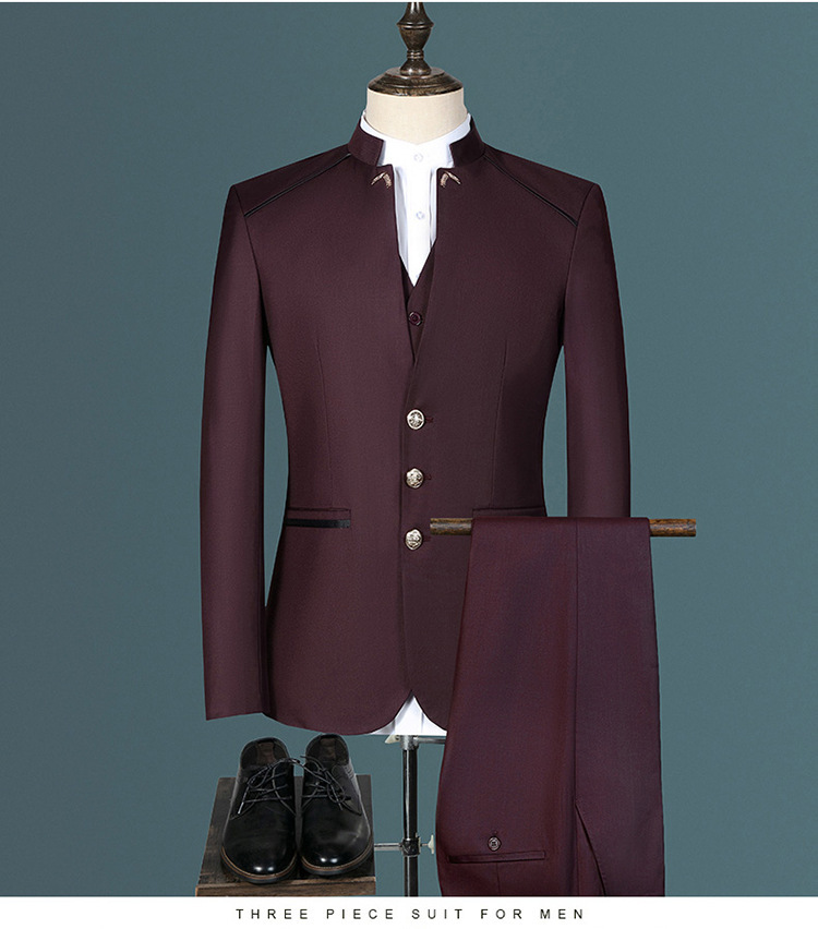 Herr slim fit kostym set för bröllop och formella tillfällen_voghion.com