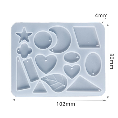 Glue diy mold resin simple UV handmade jewelry making earrings earrings silicone mold grinding tools