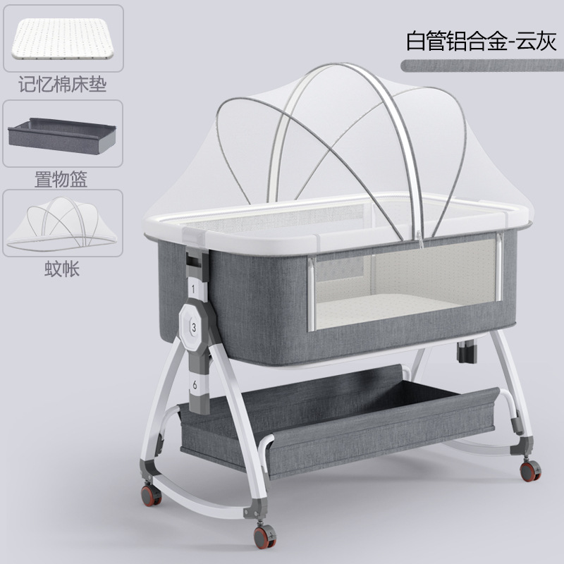 Venta al por mayor cuna recién nacido cama costura cama grande bebé cama para niños cama bb cuna cama multifuncional móvil plegable