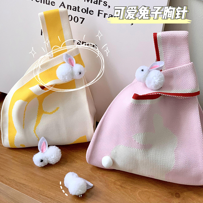 Conejo broche nuevo con bolsas de regalo de hombro mochila bolsas de mano colgantes bolsas de peluche colgantes mochila al por mayor