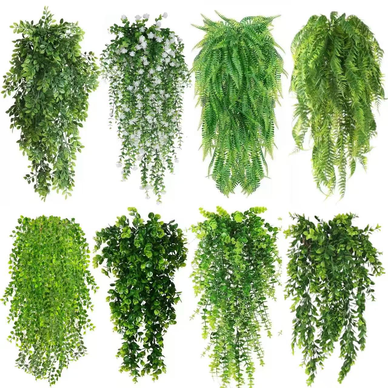 Amazon simulated hanging green plants Persian grass rattan…