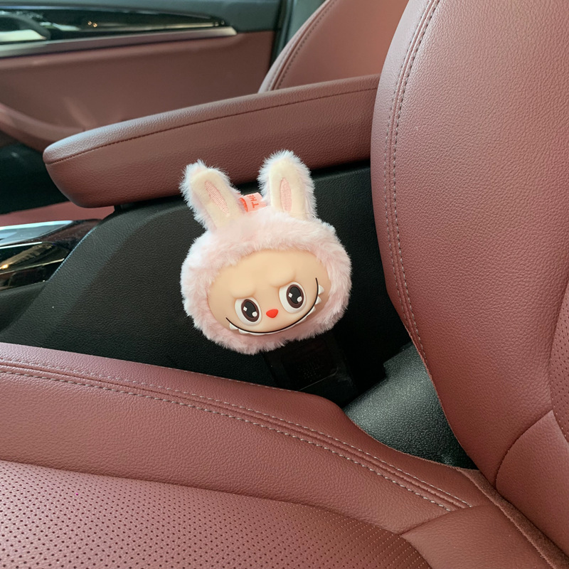 Cute Car Safety Plug with Buckle Plug Cute Bubu Car Rear Seat Belt Extension Holder
